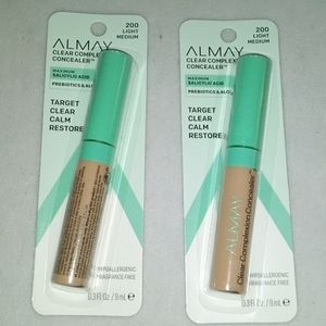 𝅺2PK ALMAY clear complexion concealer 200 LIGHT MEDIUM.